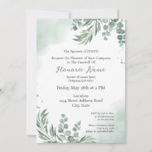 Spouse Farewell Digital Download Foliage Invitation
