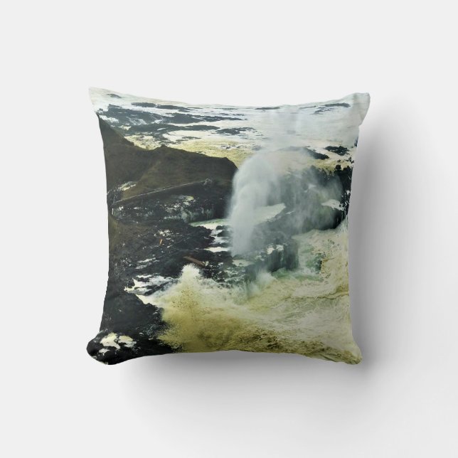 Spouting Horn, Cape Perpetua, Oregon Coast Cushion (Front)