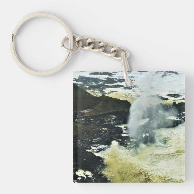 Spouting Horn, Cape Perpetua, Oregon Coast Key Ring (Front)