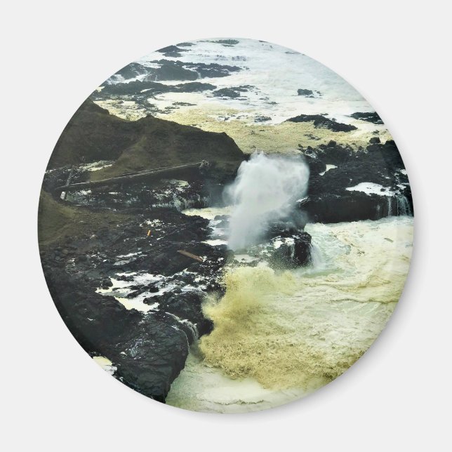 Spouting Horn, Cape Perpetua, Oregon Coast Magnet (Front)