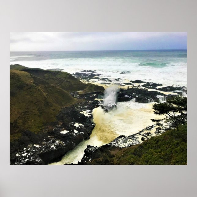 Spouting Horn, Cape Perpetua, Oregon Coast Poster (Front)