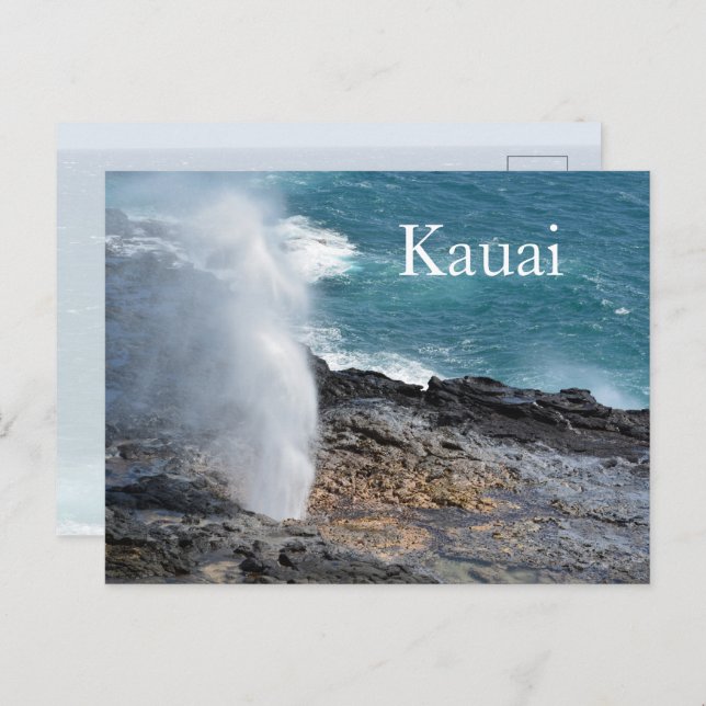 Spouting Horn in Kauai, Hawaii Postcard (Front/Back)