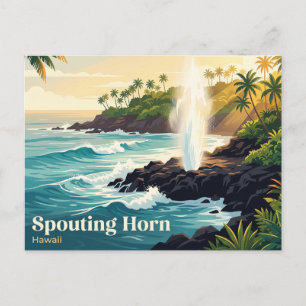 Spouting Horn, Poipu, Hawaii, USA Postcard