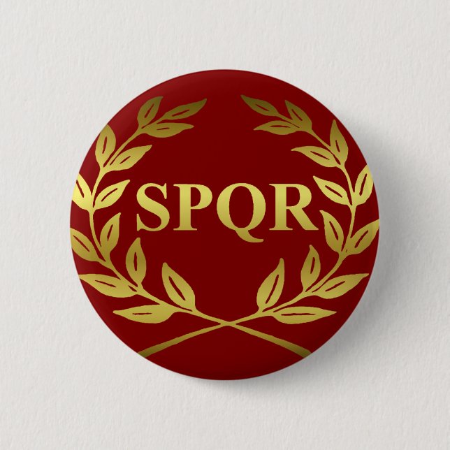SPQR 6 CM ROUND BADGE (Front)