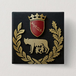 +SPQR Boto Pro Roma 15 Cm Square Badge