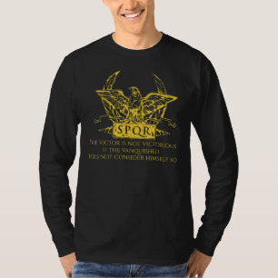 Spqr Eagle Ancient Rome Latin Quote Military Histo T-Shirt