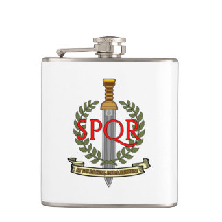 SPQR Gladius - Senatus Populusque Romanus Hip Flask