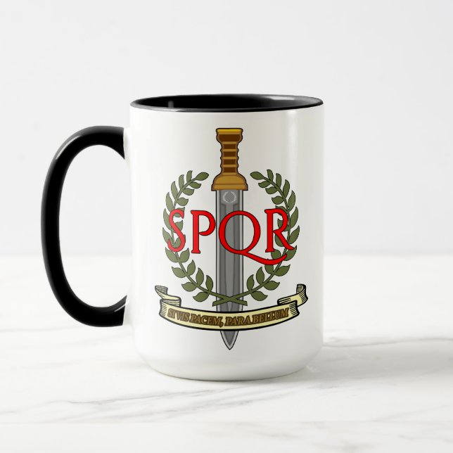SPQR Gladius - Senatus Populusque Romanus Mug (Left)