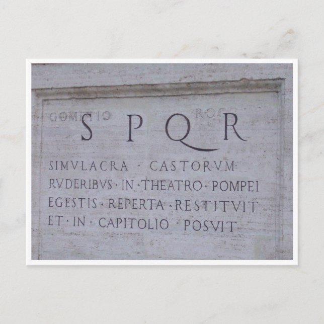 SPQR POSTCARD (Front)