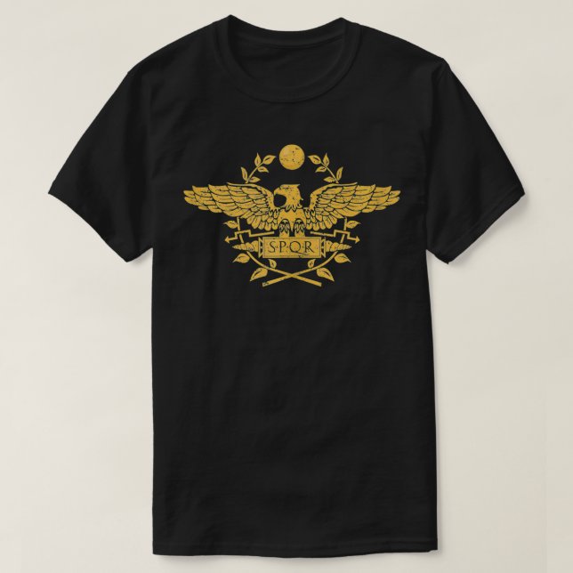 SPQR Roma Caput Mundi Roma Invicta Roman Empire  T-Shirt (Design Front)