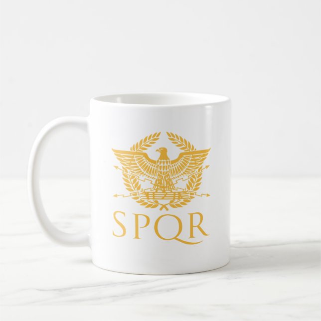 SPQR Roman Eagle Emblem Classic Coffee Mug (Left)