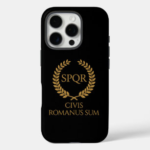 SPQR Roman Emblem – Civis Romanus Sum Laurel Crest iPhone 16 Pro Case