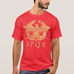 SPQR Roman Empire Standard Eagle Emblem Vintage Go T-Shirt