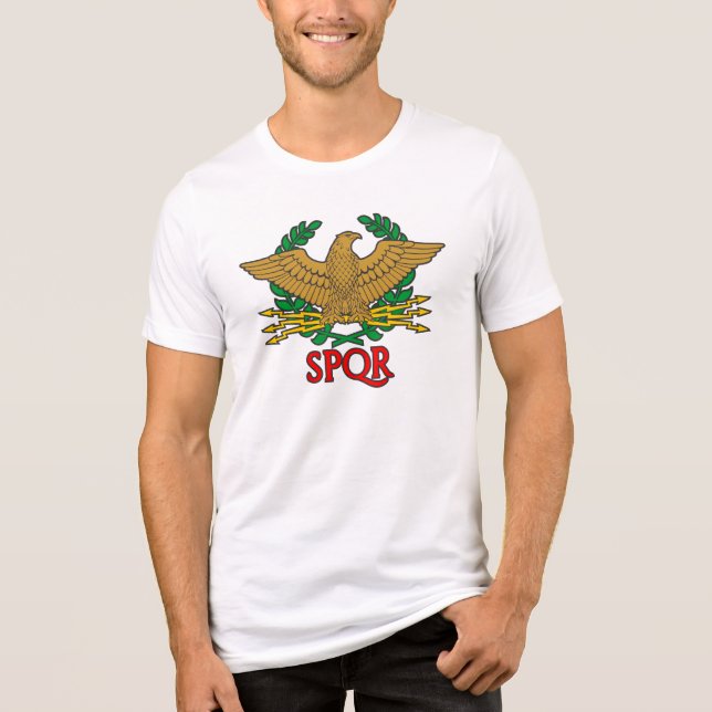 SPQR Senatus Populusque Romanus Tri-Blend Shirt (Front)