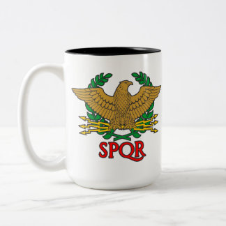 SPQR - Senatus Populusque Romanus Two-Tone Coffee Mug