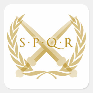 SPQR Symbol Square Sticker