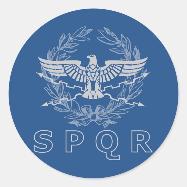 SPQR The Roman Empire Emblem Sticker (Front)