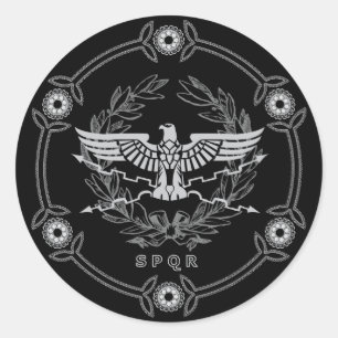 SPQR The Roman Empire Emblem Sticker. Classic Round Sticker