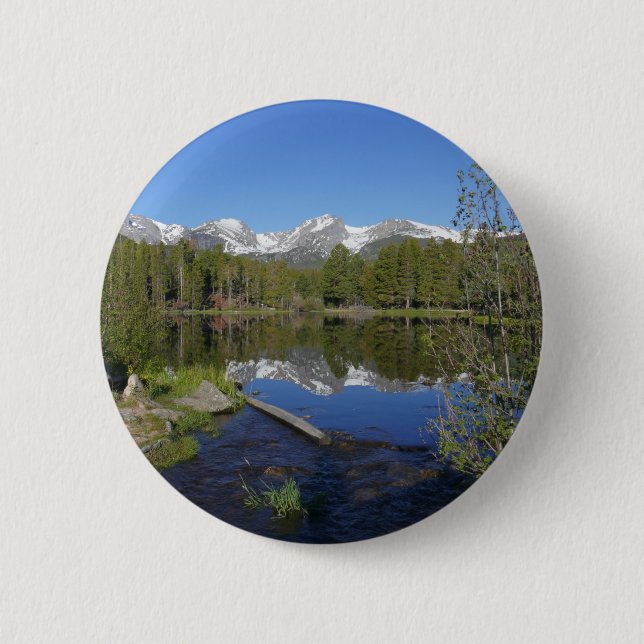 Sprague Lake II at Rocky Mountain National Park 6 Cm Round Badge (Front)