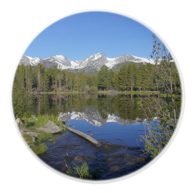 Sprague Lake II at Rocky Mountain National Park Ceramic Knob (Front)