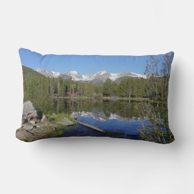 Sprague Lake II at Rocky Mountain National Park Lumbar Cushion (Front)