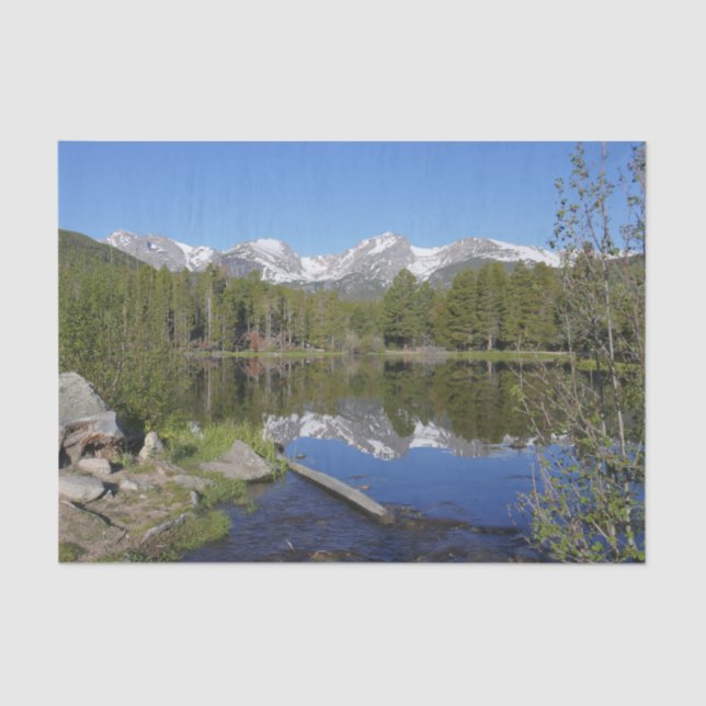 Sprague Lake II at Rocky Mountain National Park Tissue Paper (Front)