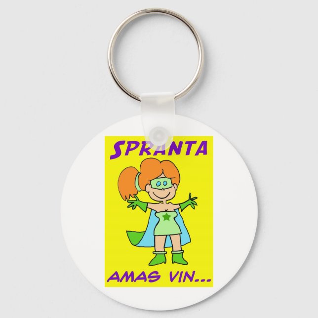 spranta esperanto amas vin key ring (Front)