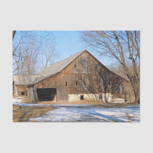 Sprawling Rural Barn  Tissue Paper (Front)