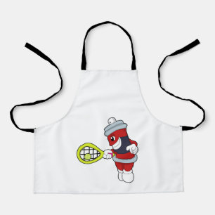 Spray at Tennis with Tennis racket Apron