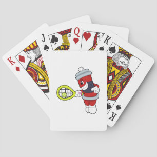 Spray at Tennis with Tennis racket Playing Cards