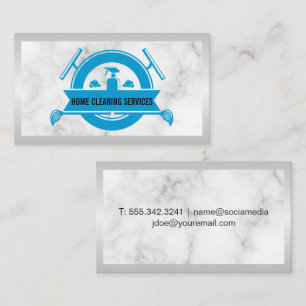 Spray Bottle   Squeegee   Mop   Marble Business Card