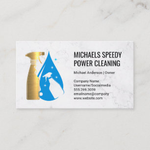 Spray Bottles   House Cleaning   Maid Business Card