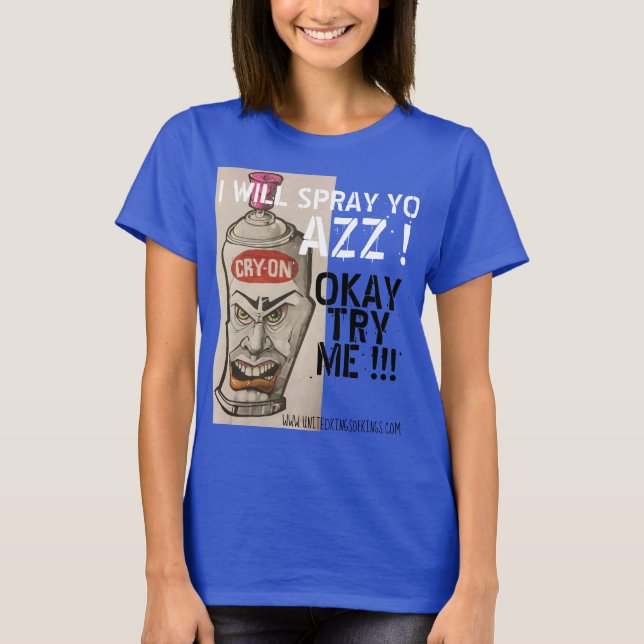 SPRAY CAN #1 BLUE T-Shirt (Front)