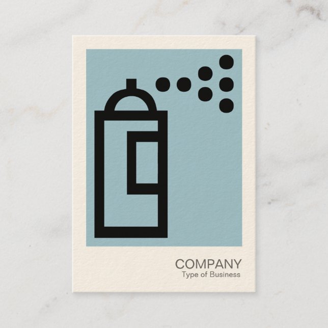 Spray Can - Black on Blue (9dc6d8)(Cream Card) Business Card (Front)