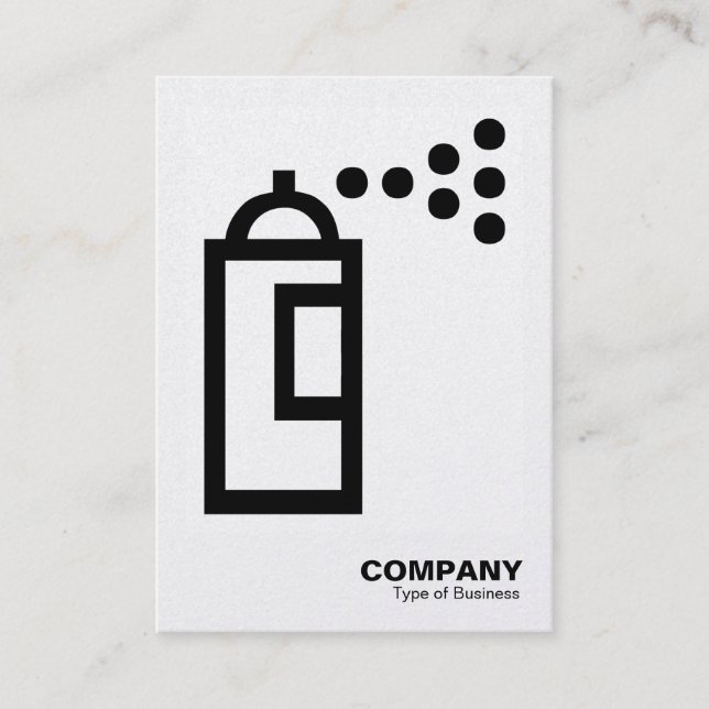 Spray Can - Black on White (Gold Card) Business Card (Front)