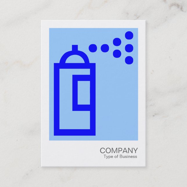 Spray Can - Blue on Lt Blue 99CCFF Business Card (Front)