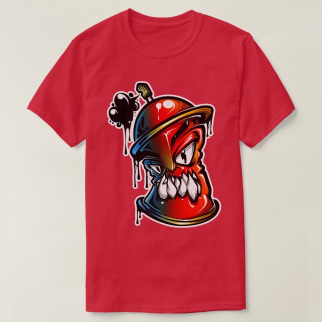 Spray Can Graffiti T-Shirt (Design Front)