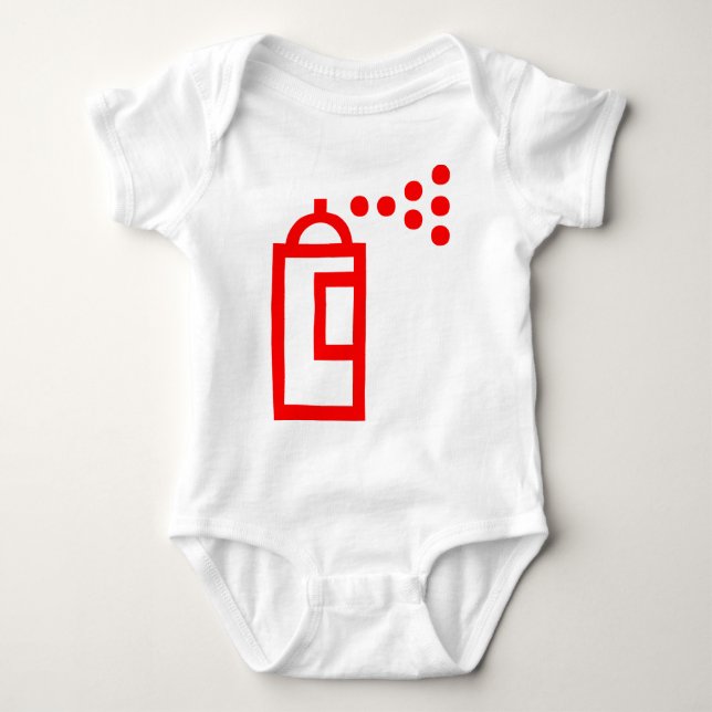 Spray Can Icon Baby Bodysuit (Front)