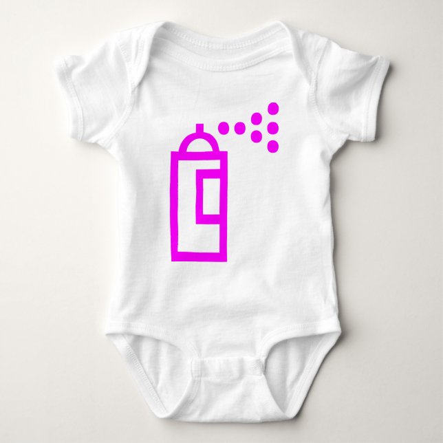 Spray Can Icon Baby Bodysuit (Front)