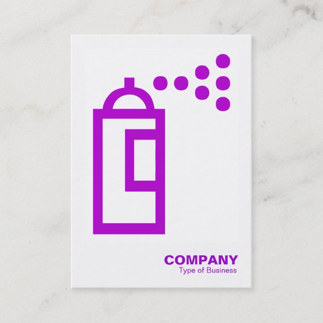 Spray Can - Purple on White Business Card (Front)