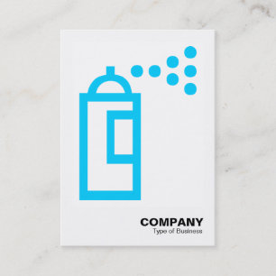 Spray Can - Sky Blue on White Business Card