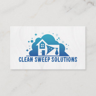Spray Clean Home Logo House Maid Business Card