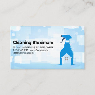 Spray Cleaning Bottle   Home Cleaner Services Business Card