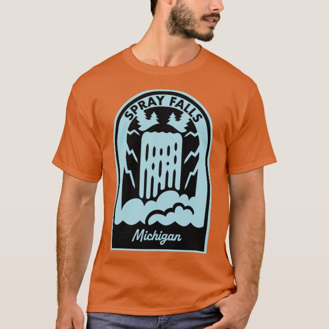 Spray Falls Michigan Oversized T-Shirt (Front)