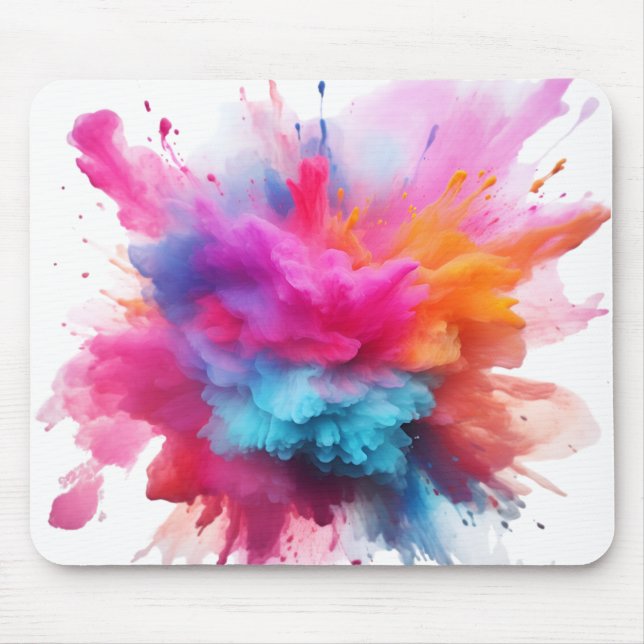 Spray of Colour Mouse Pad (Front)