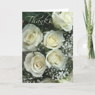 Spray of cream rose Thank you notes! Card