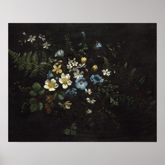 Spray of Flowers and Ferns by Titian Ramsay Peale Poster (Front)