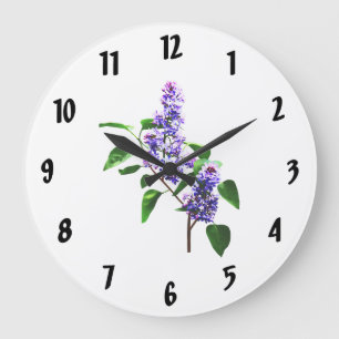 Spray of Lilacs Large Clock