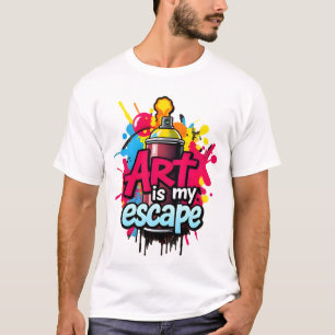 Spray Paint Art Escape – Graffiti-Inspired Urban T-Shirt
