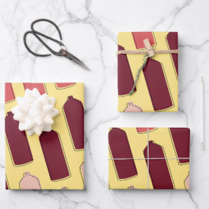 Spray Paint Can Pattern Wrapping Paper Sheet